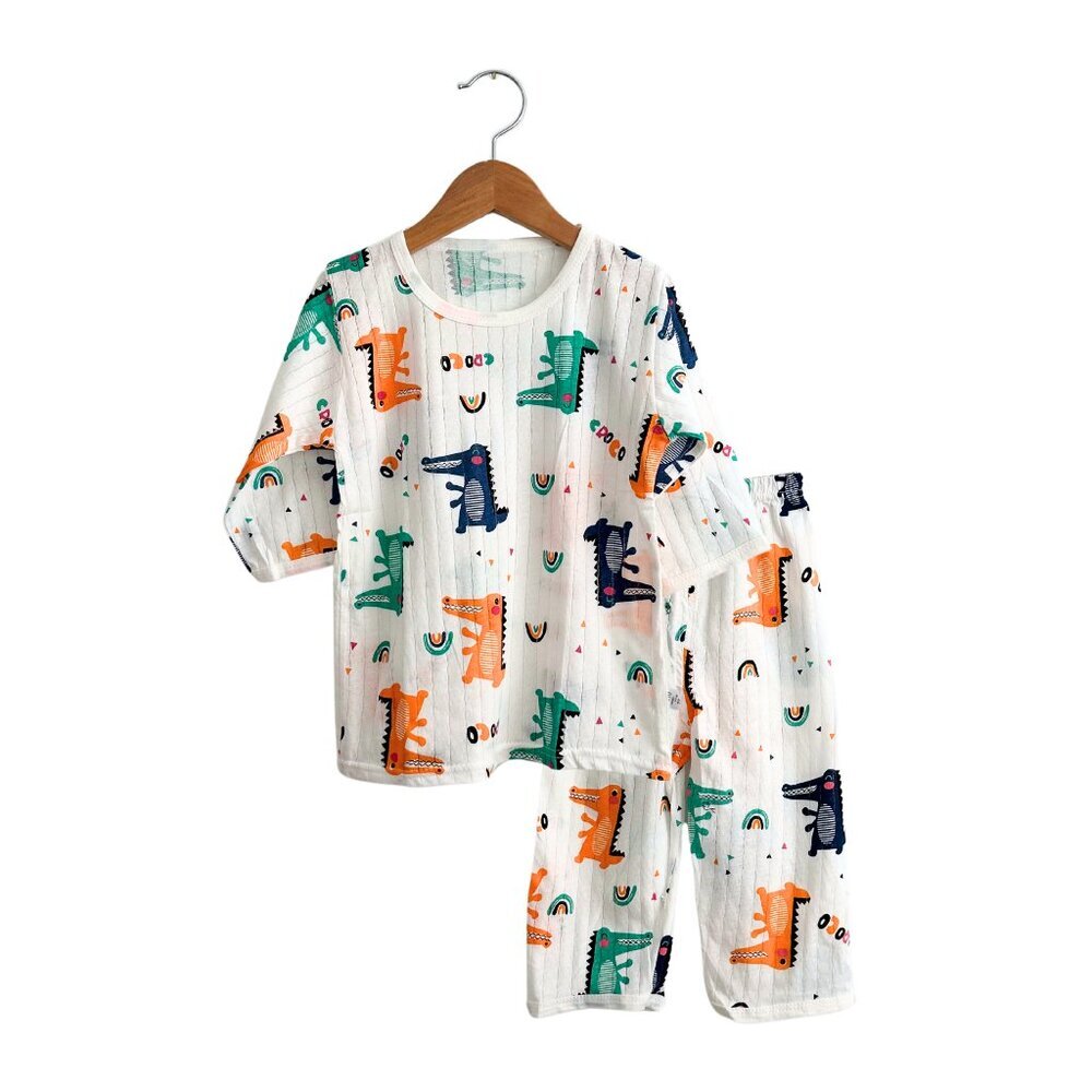 NWT Cute Boys Sleep N' Play Long Sleeve Top & Pants Pajamas 2 Piece Set Crocs 8Y